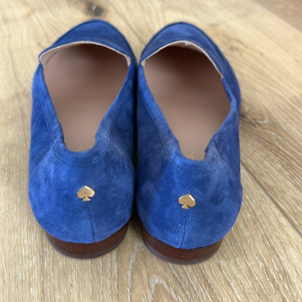 NEW Kate Spade ‘Carima’ Blue suede loafers flats - Picture 2 of 7